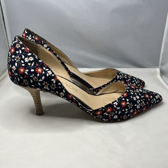 Sole Society Jenn Pointy Toe Floral Pump Heels Size 10 - Picture 5 of 8